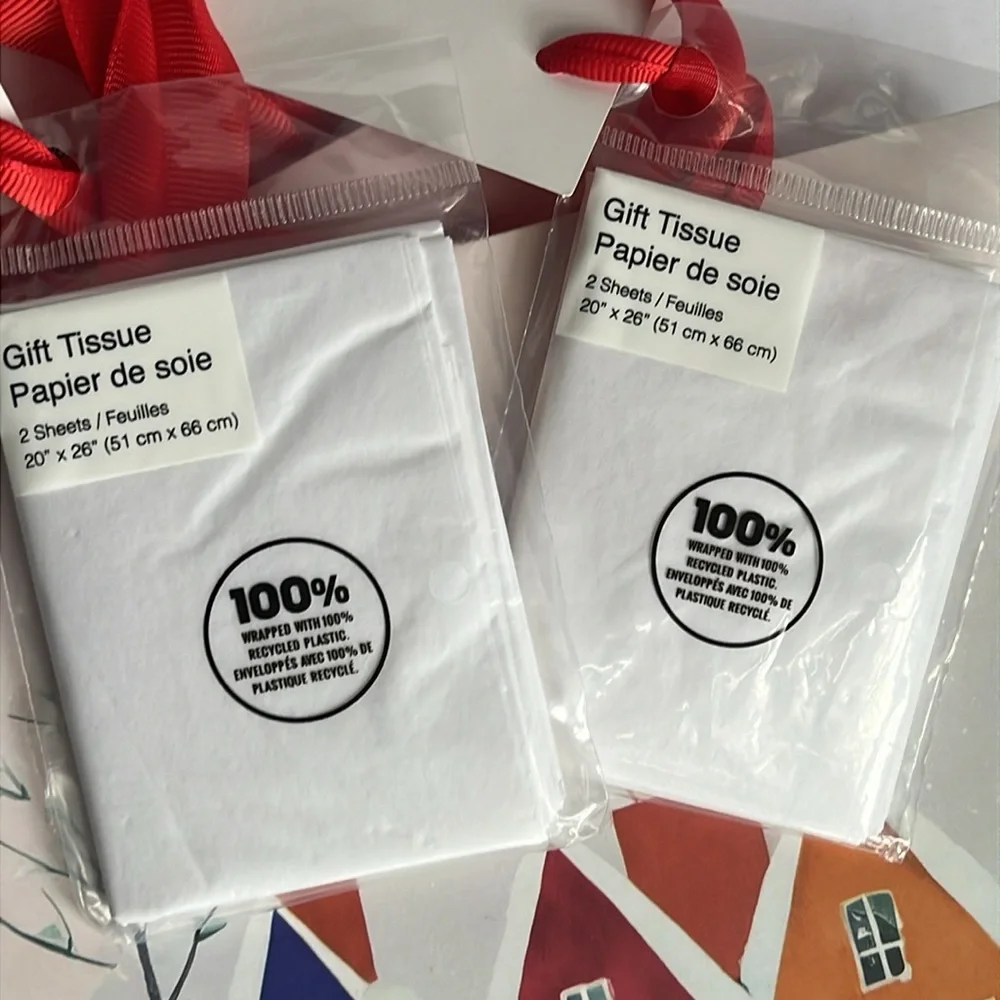 Gift Bags with Tissue and Tags 2 Gift Bags NWT